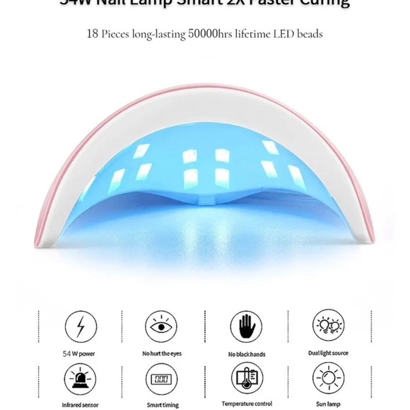 UV LED nail lamp perfect for self care at home acrylic nails brand new - Picture 5 of 5